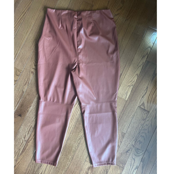 NWT Fabletics Vegan Leather Legging in Mahogany size 2X, High Waist Buttery Soft - Picture 8 of 16